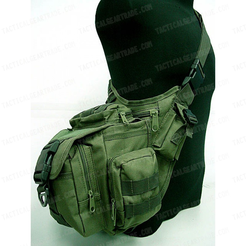 Tactical Utility Shoulder Pack Carrier Bag OD for $15.74 ...