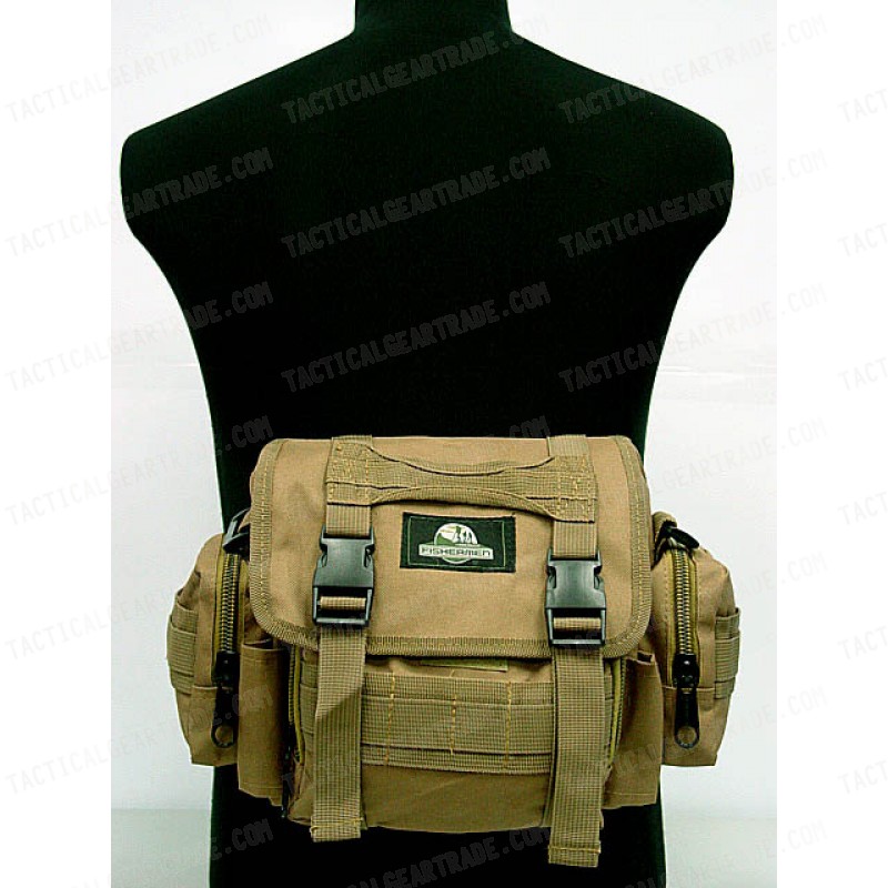 Molle Utility Shoulder Waist Pouch Bag L Coyote Brown for $12.59